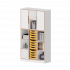Produkt Bild qickly® Schrank, 5 Ordnerhöhen, 2 Türen, 12 kleine Ergo Tray Boxen SLS35-4K