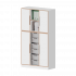 Produkt Bild qickly® Schrank, 5 Ordnerhöhen, 4 Türen, 6 große Ergo Tray Boxen SLS35-6G