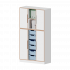 Produkt Bild qickly® Schrank, 5 Ordnerhöhen, 4 Türen, 6 große Ergo Tray Boxen SLS35-6G