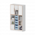 Produkt Bild qickly® Schrank, 5 Ordnerhöhen, 2 Türen, 6 große Ergo Tray Boxen SLS35-4G