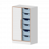 Produkt Bild qickly® Schrank, 3 Ordnerhöhen, 1 Tür, 6 große Ergo Tray Boxen SLS23TG