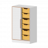 Produkt Bild qickly® Schrank, 3 Ordnerhöhen, 1 Tür, 6 große Ergo Tray Boxen SLS23TG