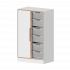 Produkt Bild qickly® Schrank, 3 Ordnerhöhen, 1 Tür, 6 große Ergo Tray Boxen SLS23TG