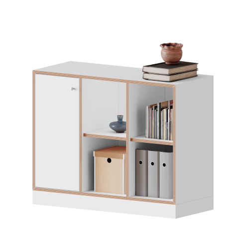 Produkt Bild qickly® Schrank, 2 Ordnerhöhen, 1 Tür rechts mit Schloss SLS32EEL