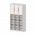 Product image qickly® cabinet, 5 file heights, 3 doors, 18 large Ergo Tray boxes SLS35-3G