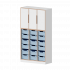 Product image qickly® cabinet, 5 file heights, 3 doors, 18 large Ergo Tray boxes SLS35-3G