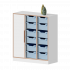 Product image qickly® cabinet, 3 file heights, 1 door, 12 large Ergo Tray boxes SLS33TGG