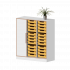 Product image qickly® cabinet, 3 file heights, 1 door, 24 small Ergo Tray boxes SLS33TKK