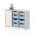 Product image qickly® cabinet, 2 file heights, door left with lock, 8 large Ergo Tray boxes SLS32LGG