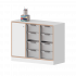 Product image qickly® cabinet, 2 file heights, door left with lock, 8 large Ergo Tray boxes SLS32LGG