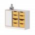 Product image qickly® cabinet, 2 file heights, door left with lock, 8 large Ergo Tray boxes SLS32LGG
