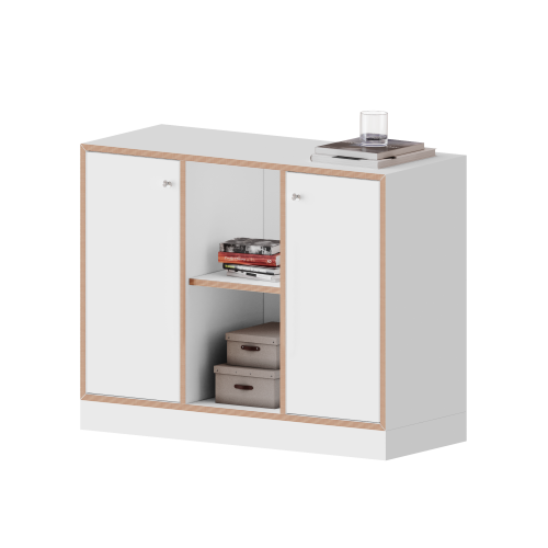 Product image qickly® cabinet, 2 file heights, 2 doors with lock SLS32ELL