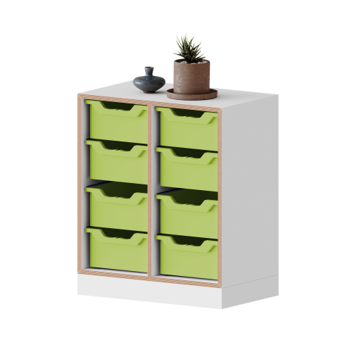 Product image qickly&reg; shelf, 2 file heights, 8 large Ergo Tray boxes SLS22GG